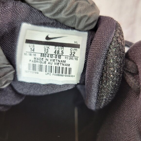 Nike Alpha Menace Pro Mens Mid Football Cleats Sz 14 Black Silver 880410-010 - Picture 5 of 12